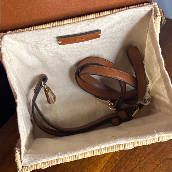 Mango Tan and Cream Woven Satchel - Picture 3 of 6